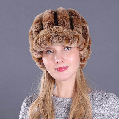 Rex Hat Dome Cap Short-brimmed Wool Knitted Hat