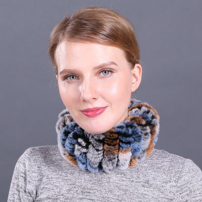 Rex Fur Scarf New Elastic Braided Fur Collar