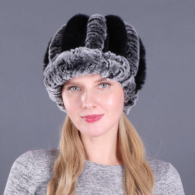 Rex Hat Dome Cap Short-brimmed Wool Knitted Hat