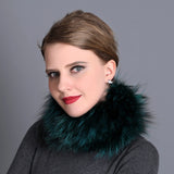 Women Fox Fur Scarf Female Winter