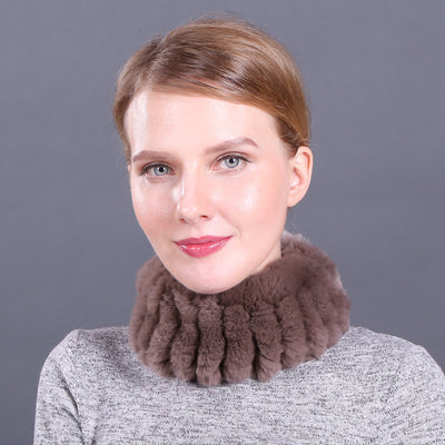 Rex Fur Scarf New Elastic Braided Fur Collar