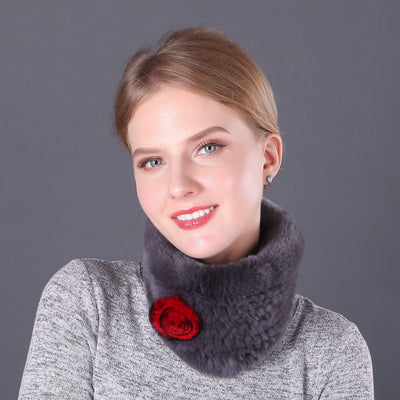 Winter Rex Hair Knitted Collar Scarf
