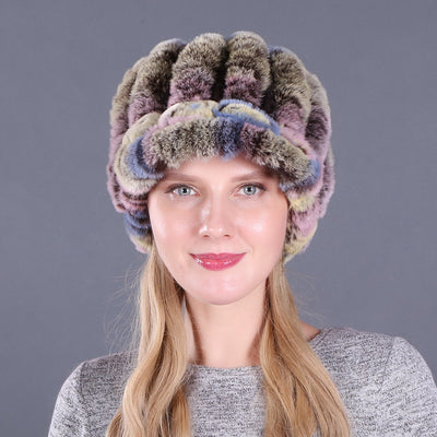 Rex Hat Dome Cap Short-brimmed Wool Knitted Hat