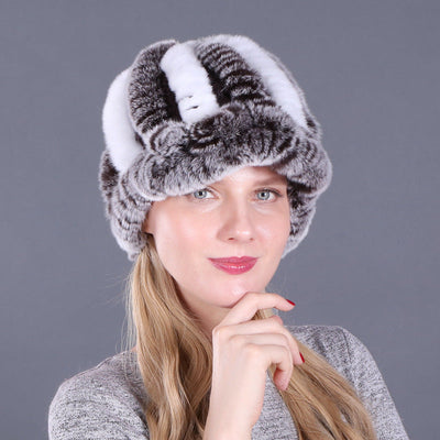 Rex Hat Dome Cap Short-brimmed Wool Knitted Hat