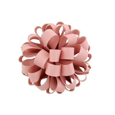 1 Pcs Girls Hair Elastics Rope Big Grosgrain Ribbon Flower