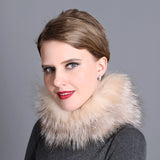 Women Fox Fur Scarf Female Winter