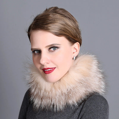 Women Fox Fur Scarf Female Winter