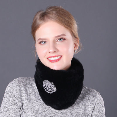 Winter Rex Hair Knitted Collar Scarf