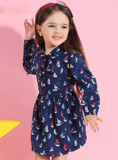 2018 Brand Printing Princess Dress Autumn Style 