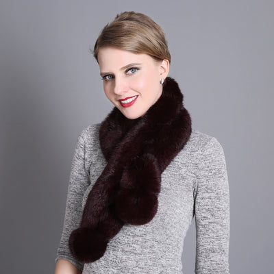 Women's Rabbit Fur Warm Scarf