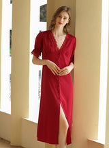 Princess Front Split Buckle Nightdress