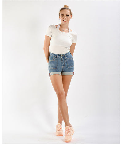 Women Hemmed Jeans Shorts