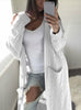 Womens Pockets Sweater Long Warm Sweater Cardigan Coat