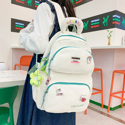 Nylon Large-capacity Leisure Backpack for Students