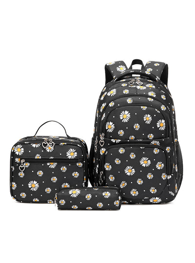 Printed Backpack Water-repellent Daisy Bag Set