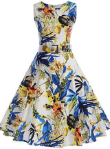 Print Sleeveless Vintage Dress