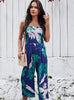 Chest-wrapped Printed Jumpsuit Wide-leg Pants