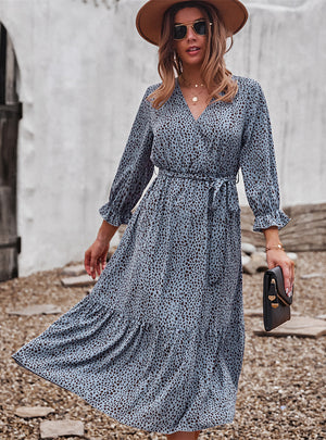 Women Floral Long Sleeved Dress