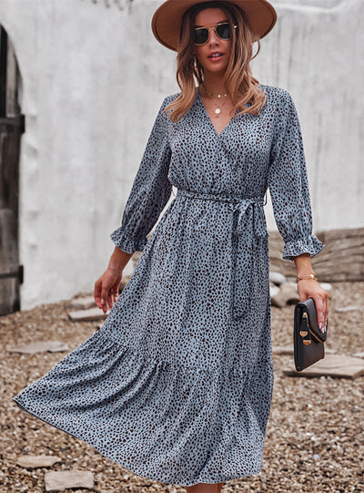 Women Floral Long Sleeved Dress