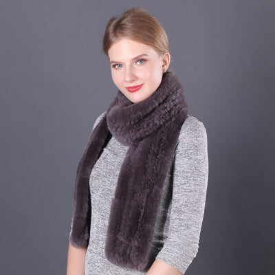 Women Rex Rabbit Fur Scarf