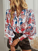 Long-sleeved Shirt Bohemian Style Printed Top