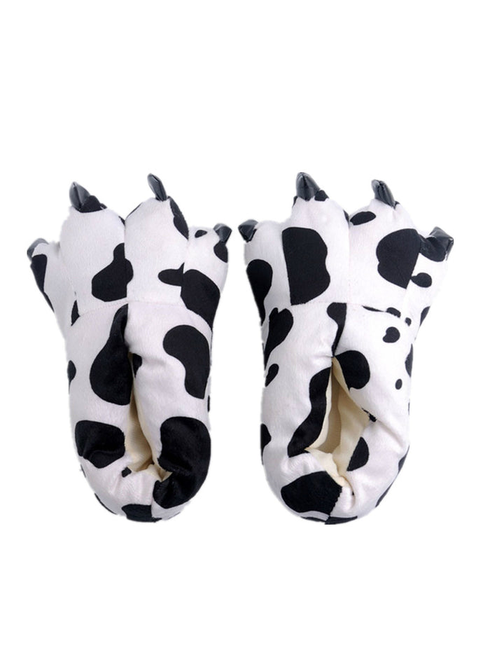 Cow Animal Unisex Paw Slippers Winter Warm