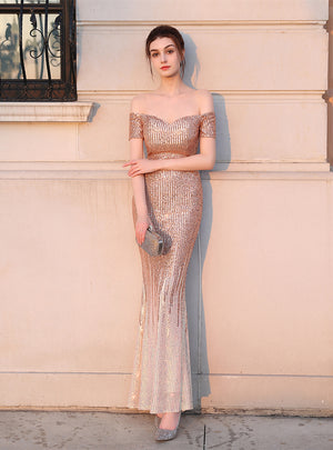 Womrn Sequined Fishtail Gown