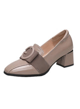 Soft Patent Leather Thick Heel Small Leather Shoes