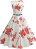 Women Retro 50s Print Dress