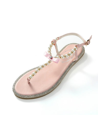Diamond Pearl Women Sandals Flat Sandals
