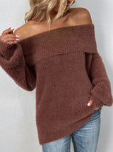 Sexy Pullover Lantern Sleeve Sweater