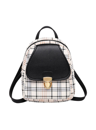 Checked Handbag Small Backpack
