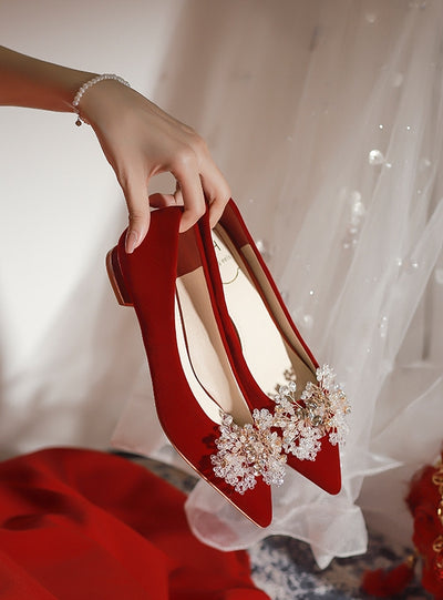 Bead Flat Bride Shoes