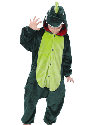 Pajamas Children's Onesie Cosplay Green Dainsaur