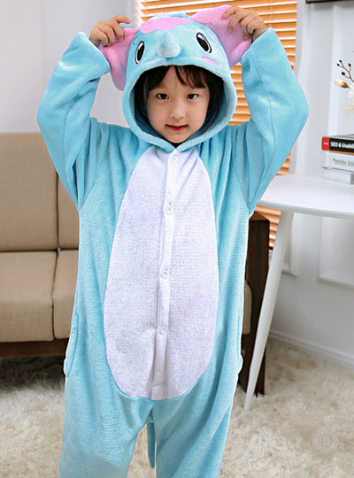 Flannel Children's Elephant Animal Siamese Pajamas