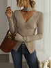 Slim V-neck Long Sleeve Sweater