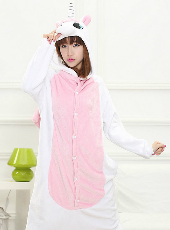 Pink Unicorn Costume Pajamas Sleepwear Onesie