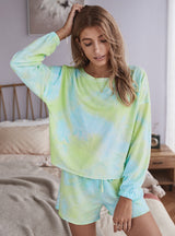 Women Tie-dyed Casual Suit