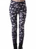 Slim Womens Pirate Leggings Pants Digital Printing Skulls 