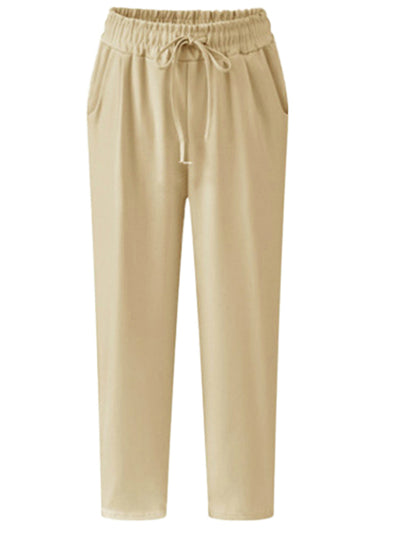 Elastic Female Slack Sweat pant Trousers Capris