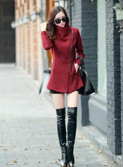 Women's Temperament Woolen Jackets Coats Female