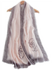Rose Print Ladies Thin Long Scarf Women