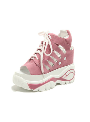 Fashion Hollow Wedges Gladiator Sandals Women High Heel