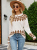 Retro Round Neck Pullover Sweater