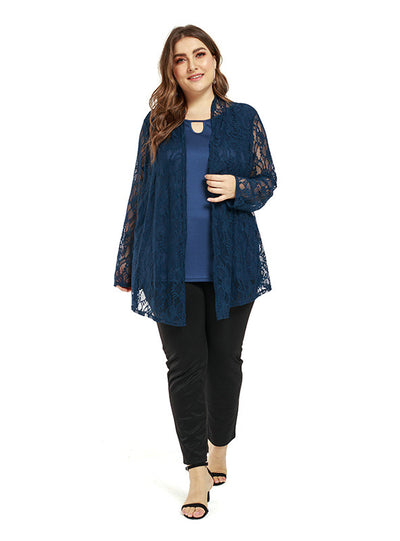 Sexy Lace Perspective Long Sleeve Top