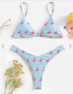 Fashion Flamingo Padded Thong Bikini Set
