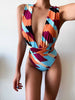 Sexy Geometric One-piece Printed Bikini