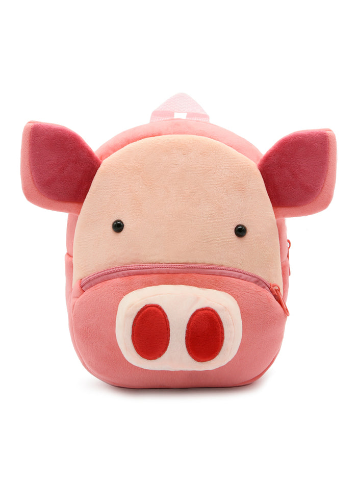 2018 3D Cartoon Plush Children Pink Pig Backpacks
