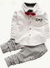 Long Sleeve Sports Suits Bow Tie T-shirts + Pants