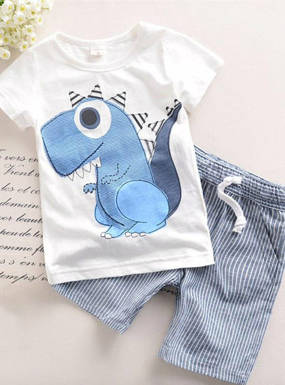 Boys Clothes Cartoon Kids Boy Clothing Set T-shit+Pants